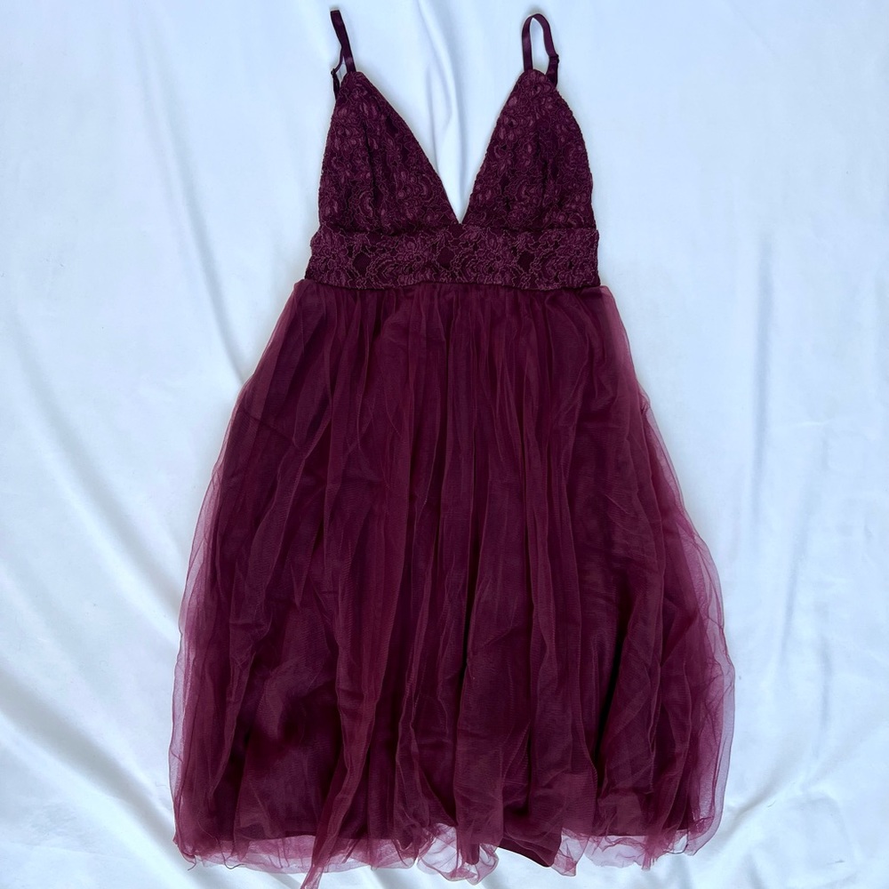 Tulle Plum Dress